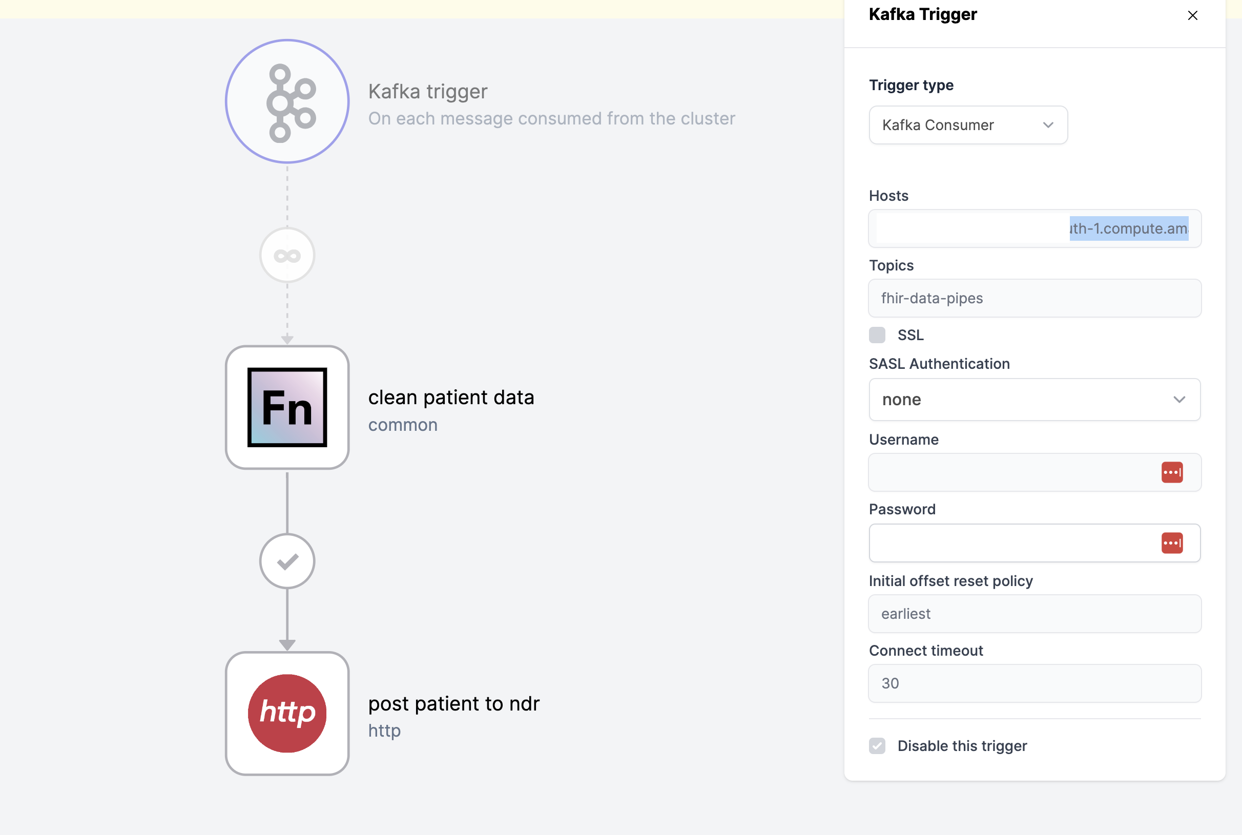 Configuring Kafka Trigger