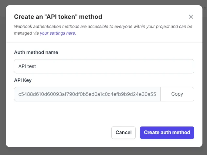 API auth