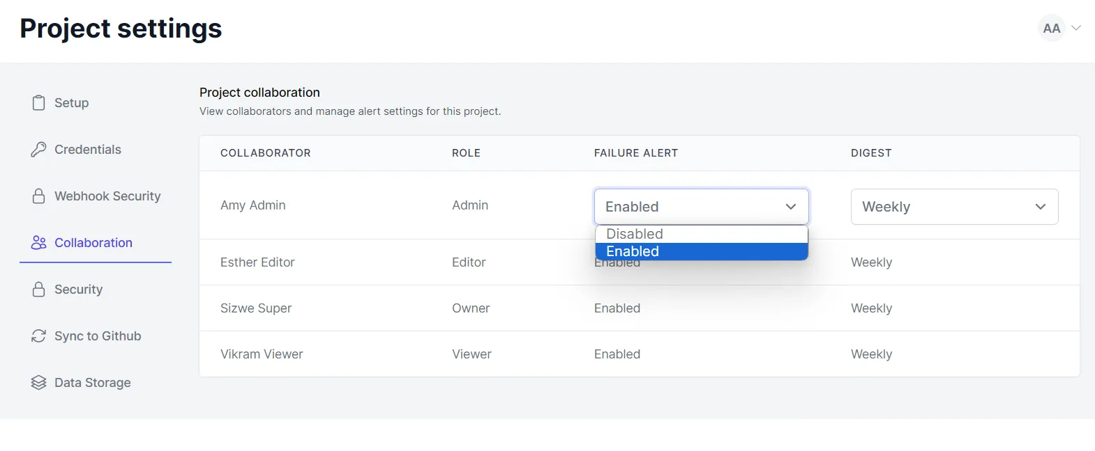 Failure Alert