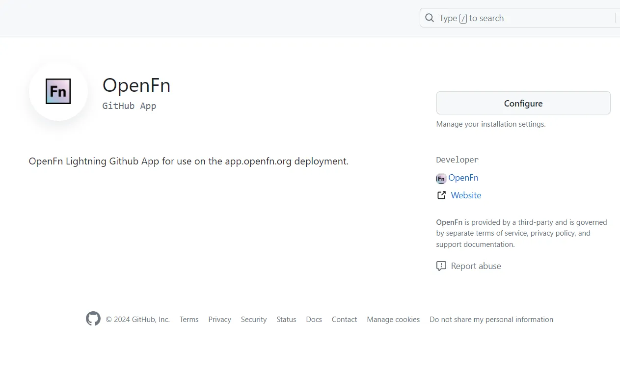 Configure