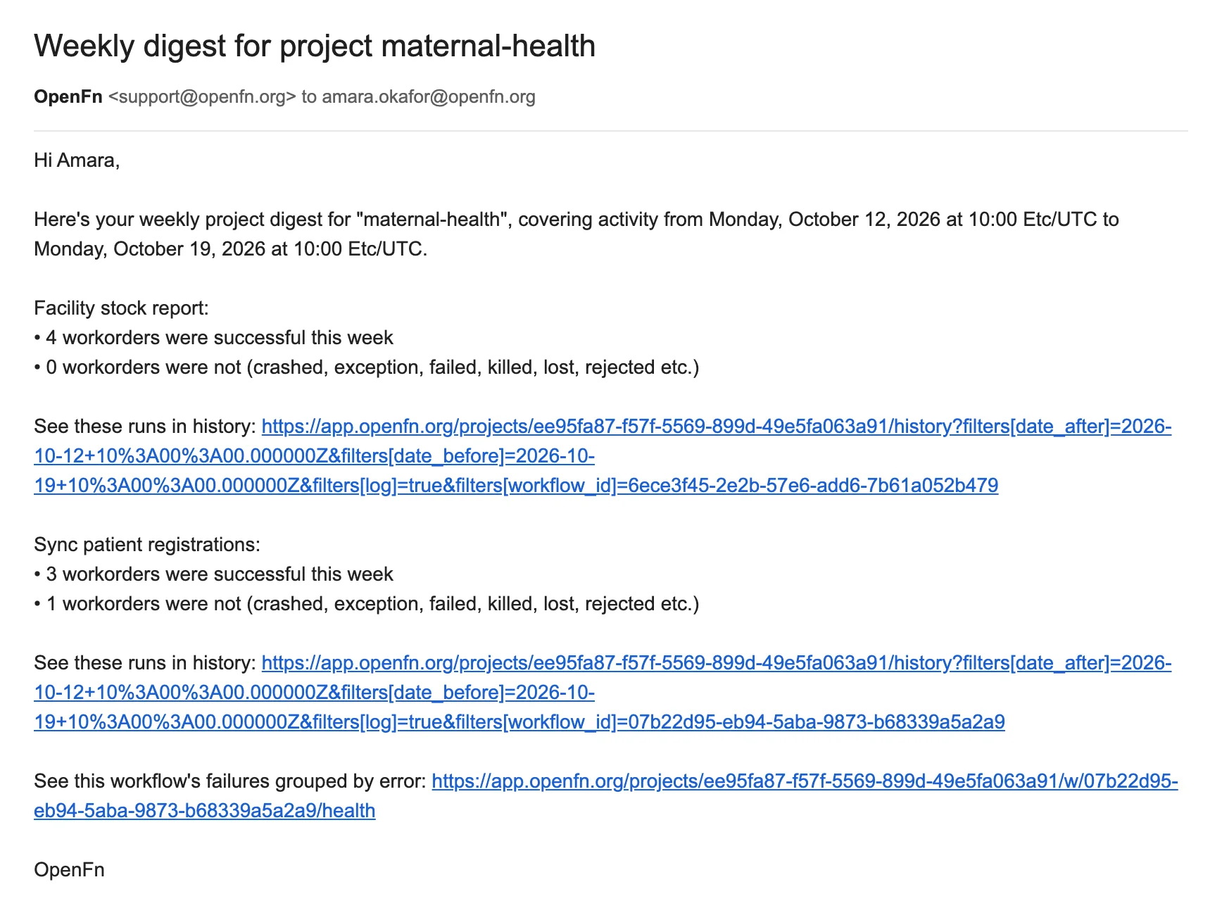Digest Email