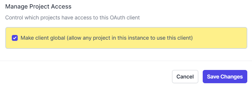 OAuth project access