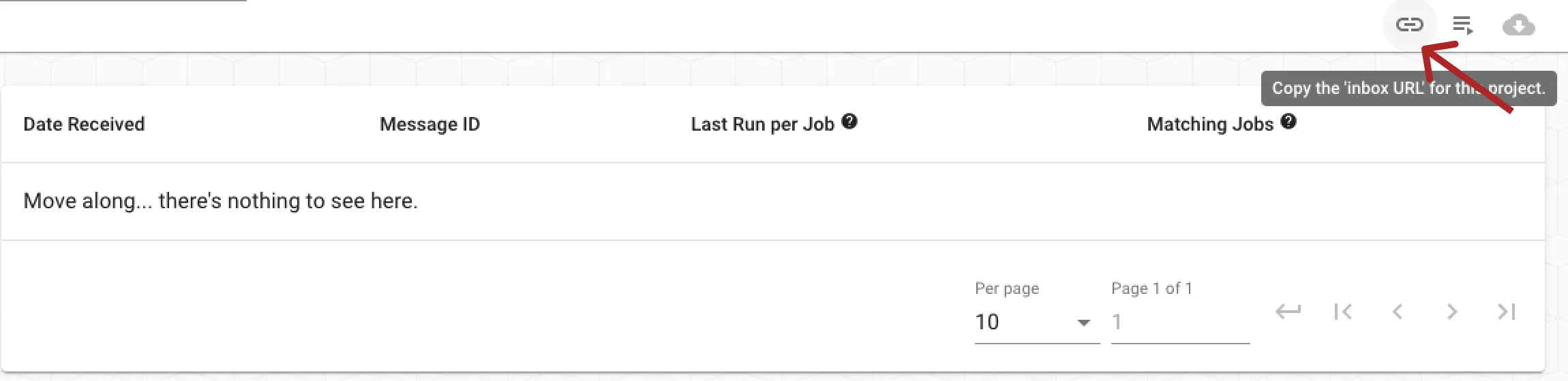 Copy your inbox URL inbox url
