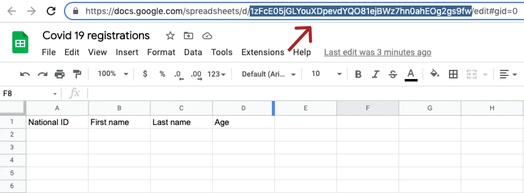 Find a google sheets ID sheets ID