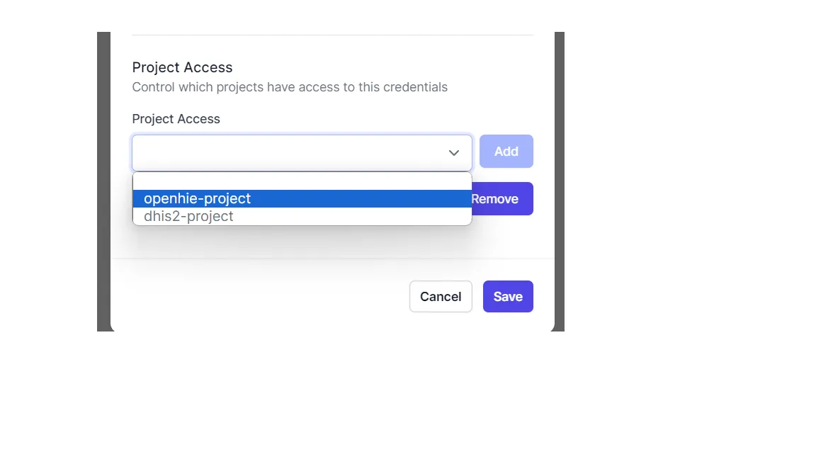 Update Project Access