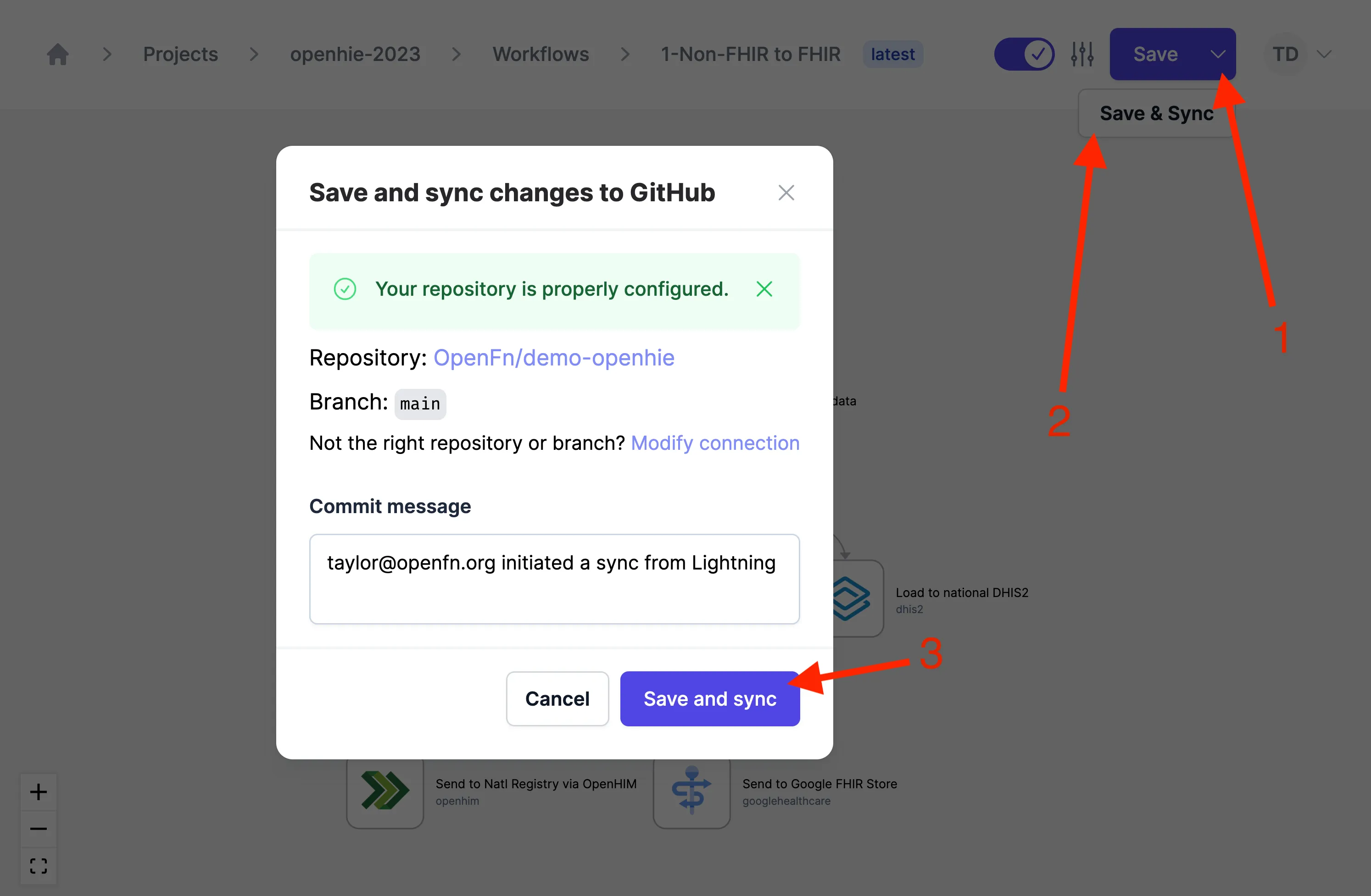Iniciar Save & Sync