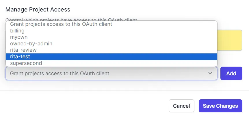 Compartir cliente OAuth